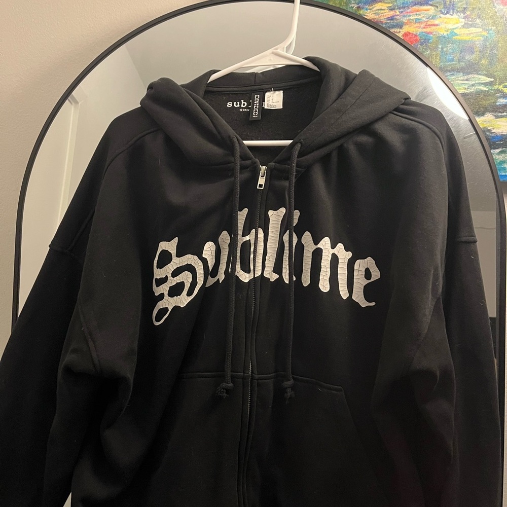 H&M Black Graphic Hoodie